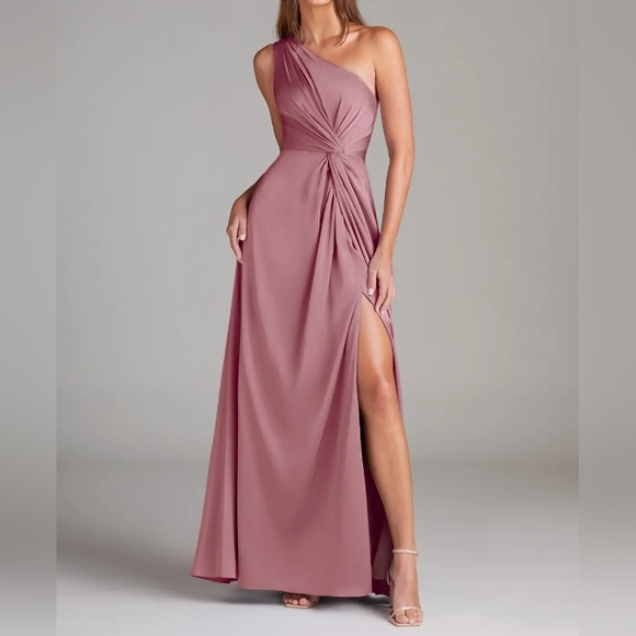 Azazie Brooke One Shoulder Dress - Picture 4 of 6